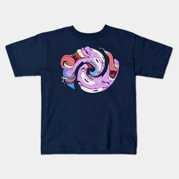 Spiral Heads Kids T-Shirt by jonathanmor